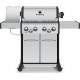 Broil King 875-983 Baron S 490 Ψησταριά Υγραερίου Μαντεμένιας Σχάρας 65x44εκ. με 4 Εστίες 12.4kW και Πλαϊνό Μάτι Υπερύθρων